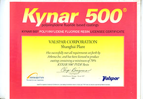 Kynar 500 ACP panel certification